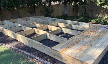 Custom Wooden Platform for Gazebo